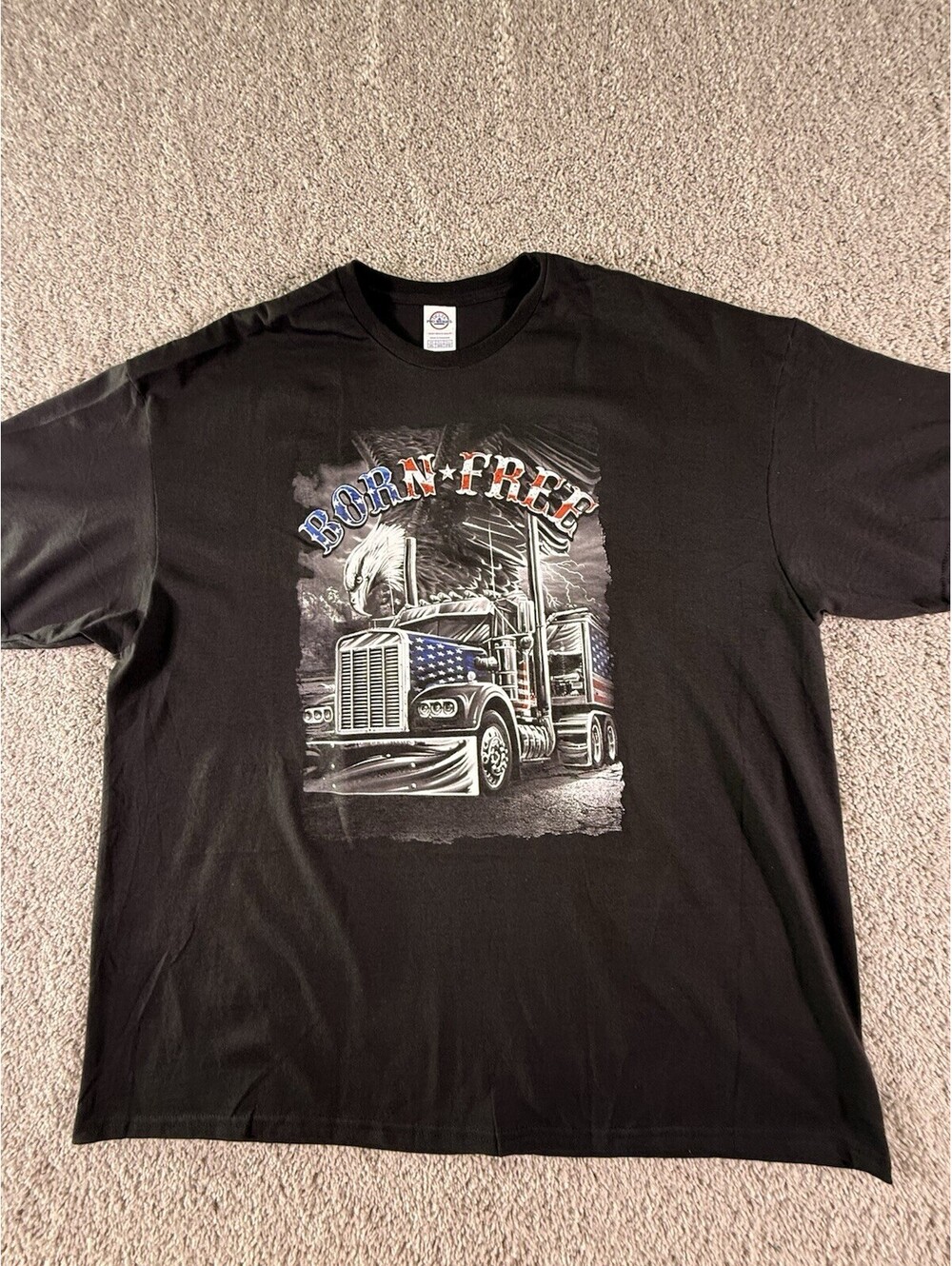 NWOT Delta Born Free American Eagle Men’s T Shirt Size 3XL Black